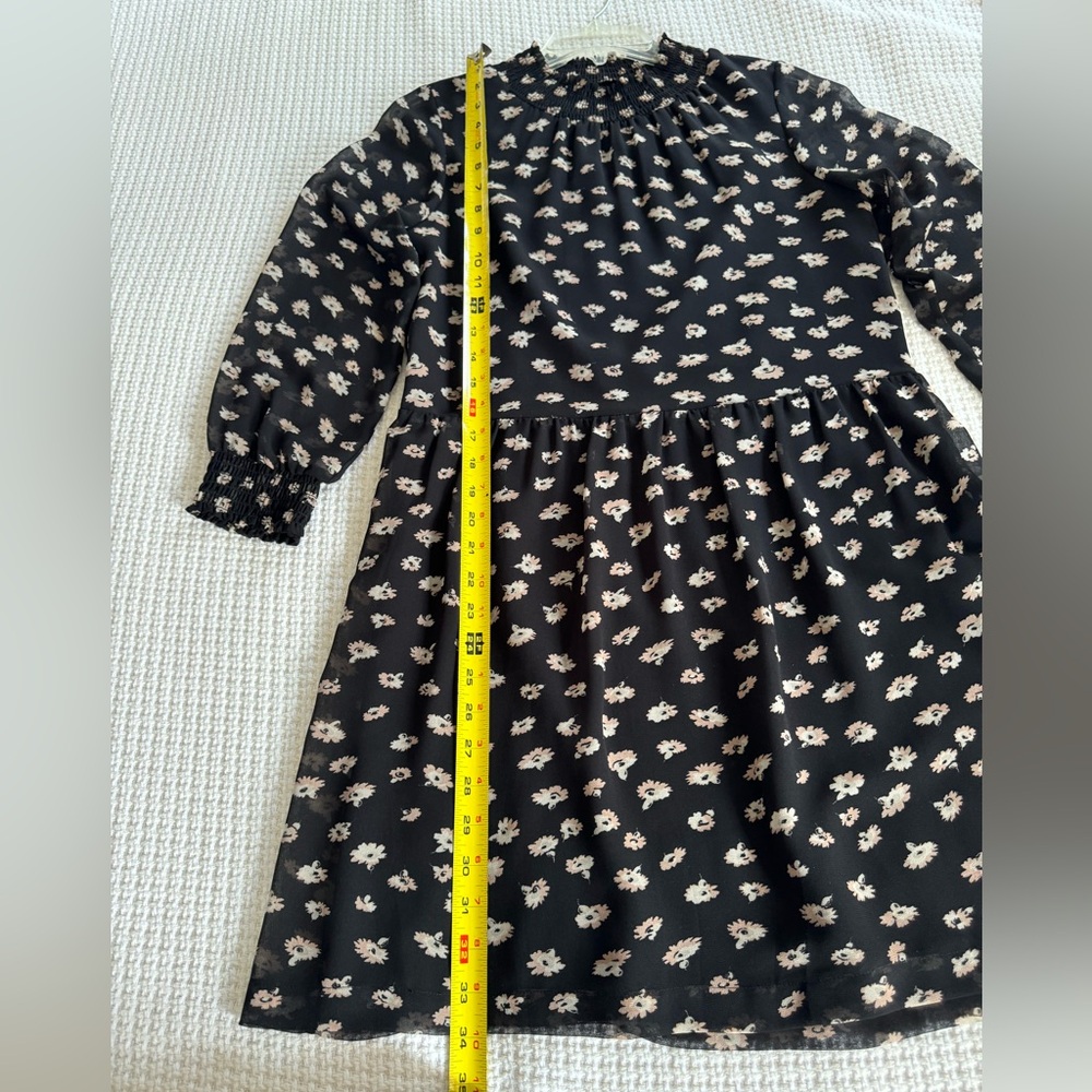 Madewell Mistlight Mockneck Dress in Seattle Floral Black Size S - Picture 11 of 16